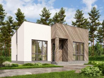 Одноэтажный дом с террасой и тремя спальнями